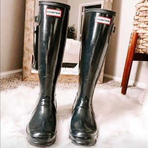 Hunter Original Tall Gloss Rainboot | Size 6